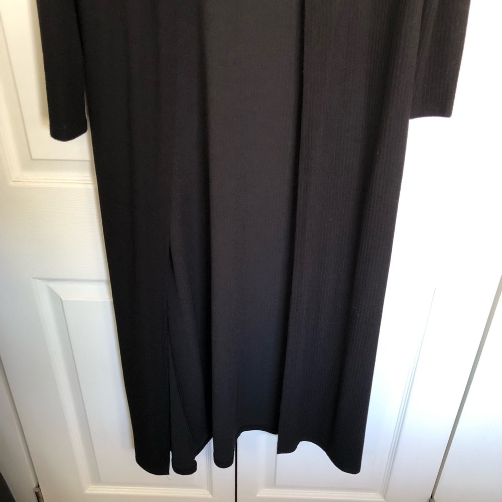 Blanc Black Midi Ribbed Jacket Size M - Picture 3 of 9
